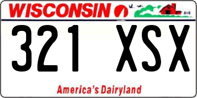 WI license plate 321XSX