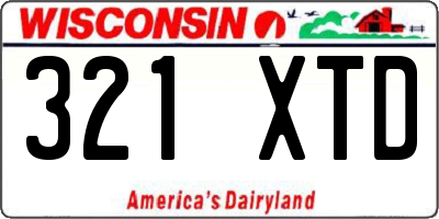WI license plate 321XTD