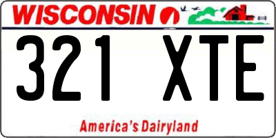 WI license plate 321XTE