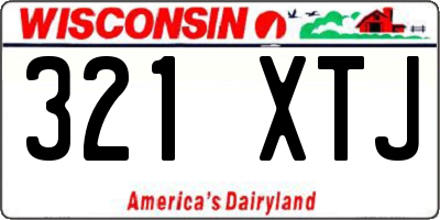 WI license plate 321XTJ