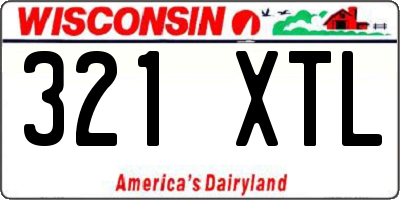 WI license plate 321XTL