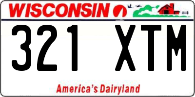 WI license plate 321XTM