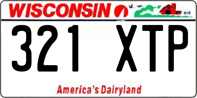 WI license plate 321XTP