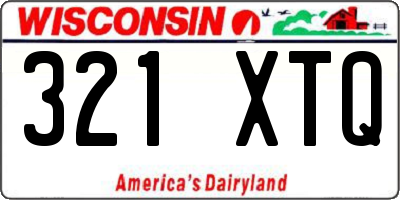 WI license plate 321XTQ