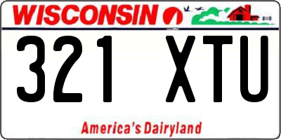 WI license plate 321XTU