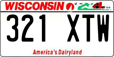 WI license plate 321XTW