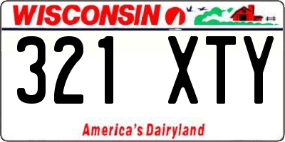 WI license plate 321XTY