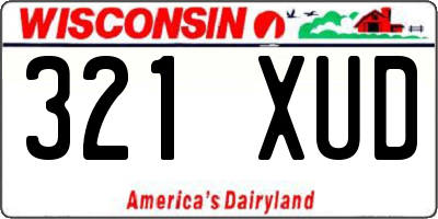 WI license plate 321XUD