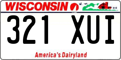 WI license plate 321XUI