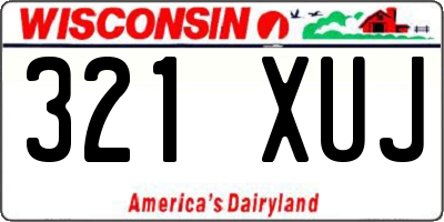 WI license plate 321XUJ