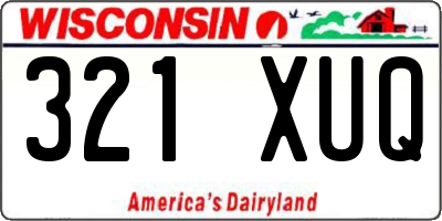 WI license plate 321XUQ