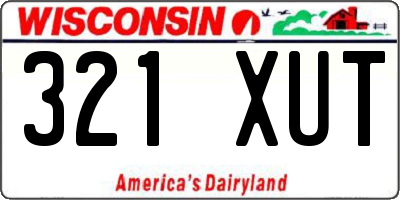 WI license plate 321XUT