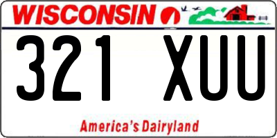 WI license plate 321XUU