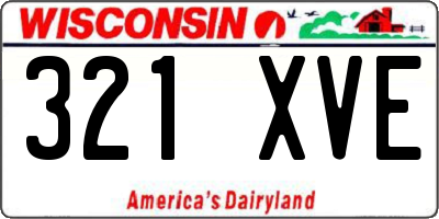 WI license plate 321XVE