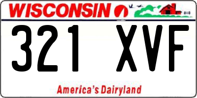 WI license plate 321XVF