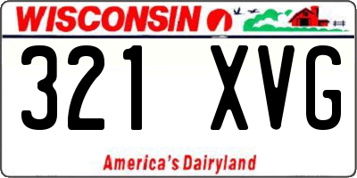 WI license plate 321XVG