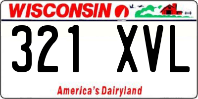WI license plate 321XVL
