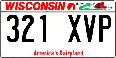 WI license plate 321XVP