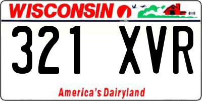 WI license plate 321XVR