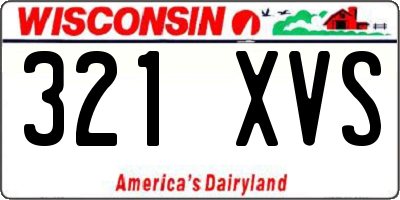 WI license plate 321XVS