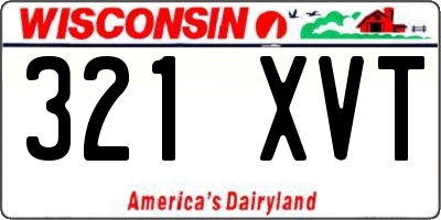 WI license plate 321XVT