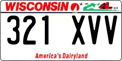 WI license plate 321XVV