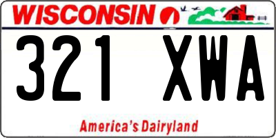 WI license plate 321XWA