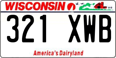 WI license plate 321XWB