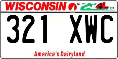 WI license plate 321XWC