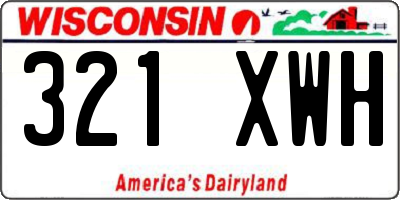 WI license plate 321XWH