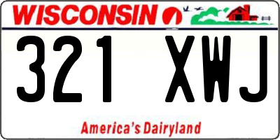 WI license plate 321XWJ