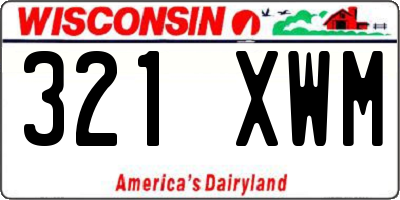 WI license plate 321XWM