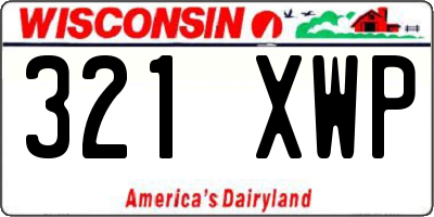 WI license plate 321XWP