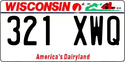 WI license plate 321XWQ