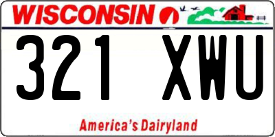 WI license plate 321XWU