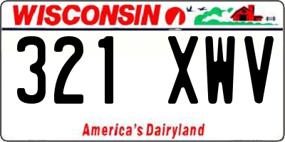 WI license plate 321XWV
