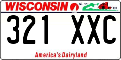 WI license plate 321XXC