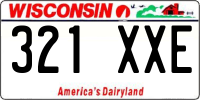 WI license plate 321XXE