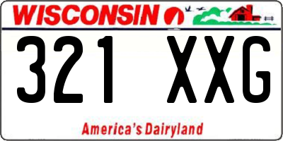 WI license plate 321XXG