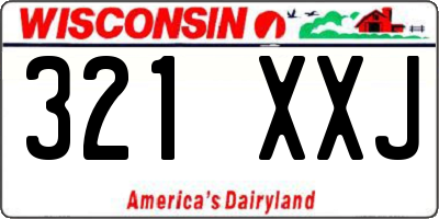 WI license plate 321XXJ