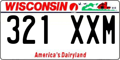 WI license plate 321XXM
