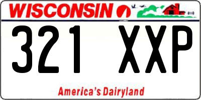 WI license plate 321XXP
