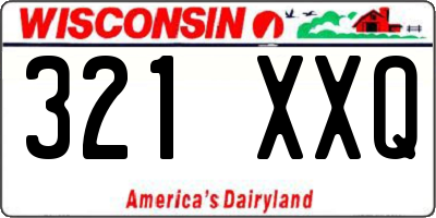 WI license plate 321XXQ