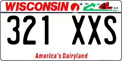 WI license plate 321XXS