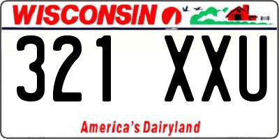 WI license plate 321XXU