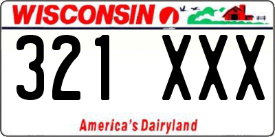 WI license plate 321XXX