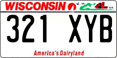 WI license plate 321XYB