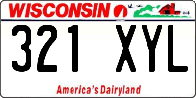 WI license plate 321XYL