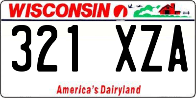 WI license plate 321XZA