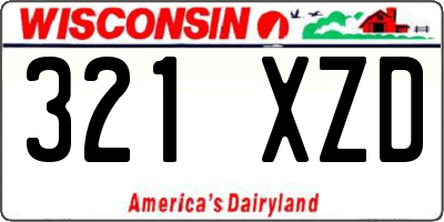 WI license plate 321XZD